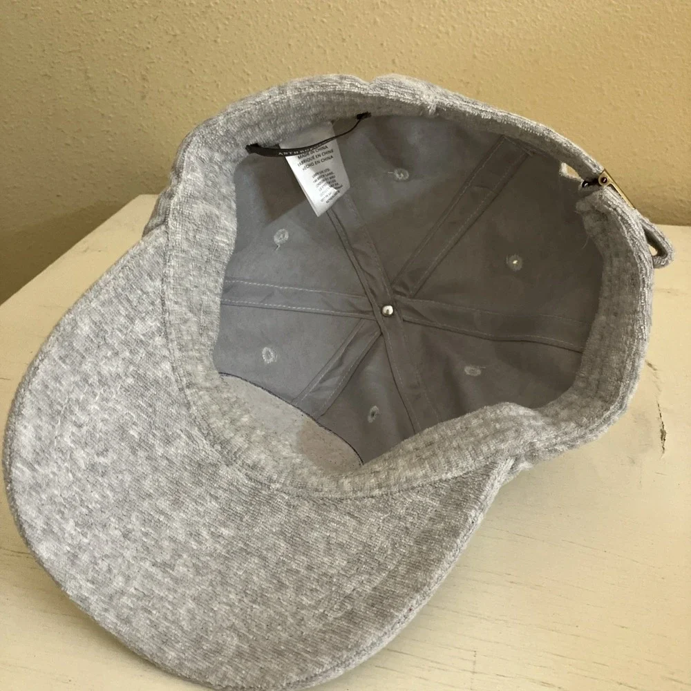Anthropologie Pickleball Social Club Hat Gray Terry Cloth Adjustable Cap